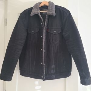 Levi's Black Sherpa Jean Jacket